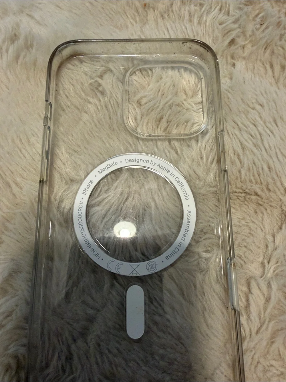 Apple Clear iPhone Case with White MagSafe Ring